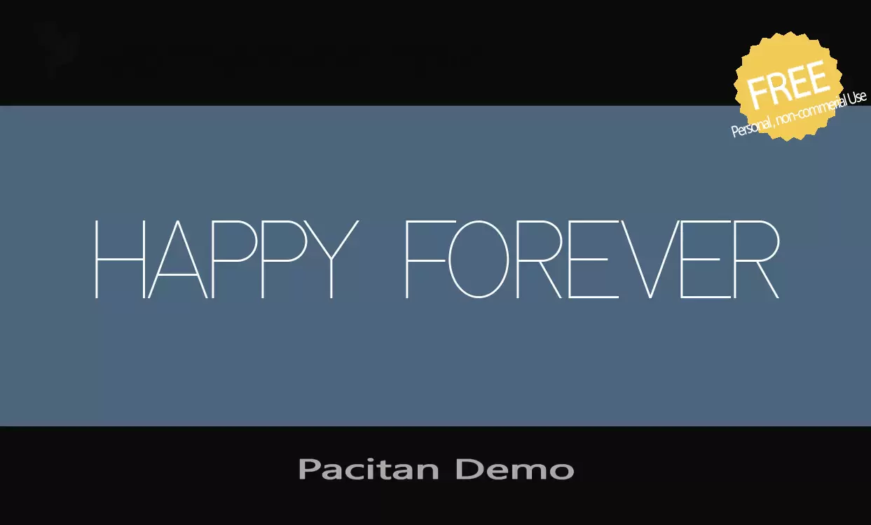 「Pacitan-Demo」字体效果图