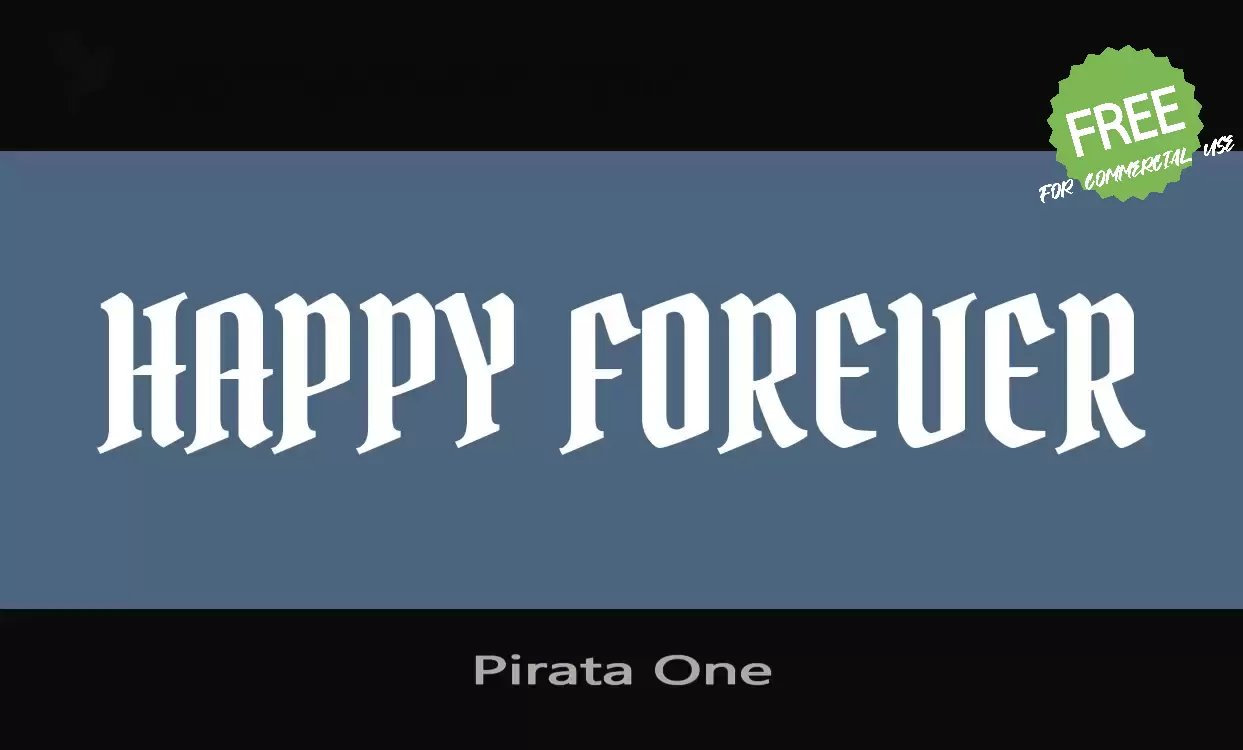 「Pirata-One」字体效果图