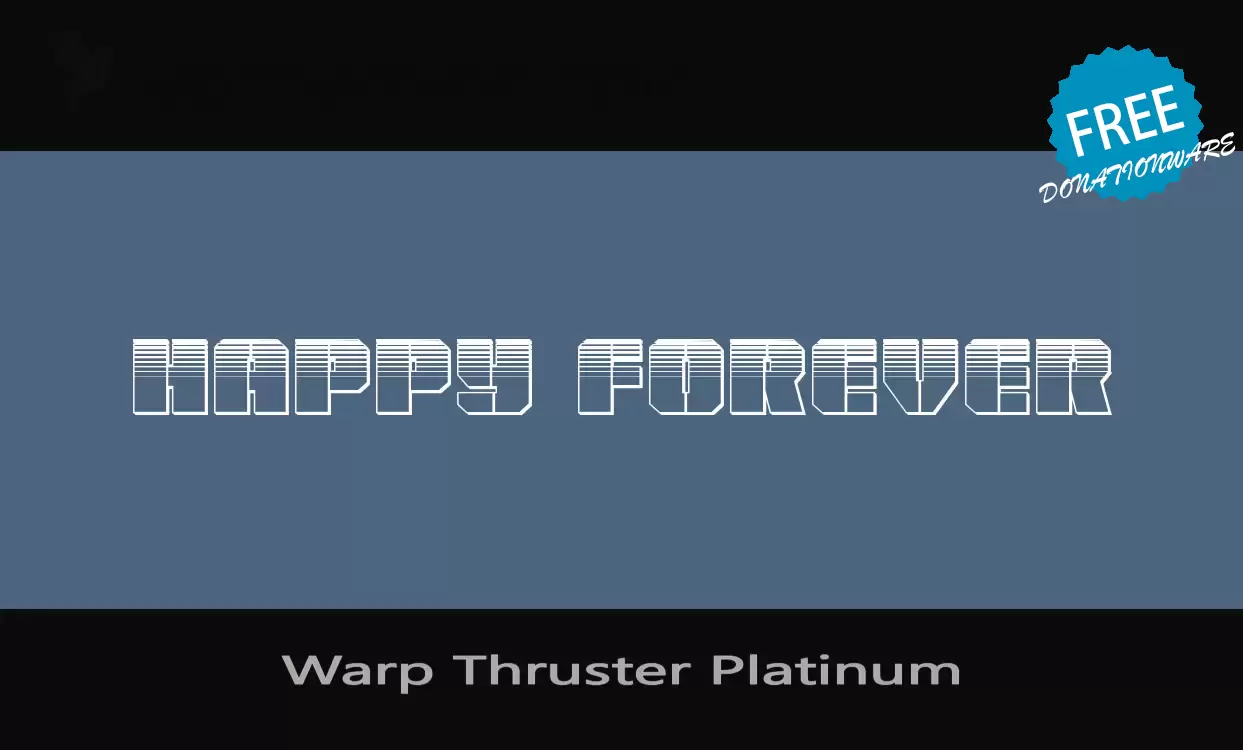 Font Sample of Warp-Thruster-Platinum