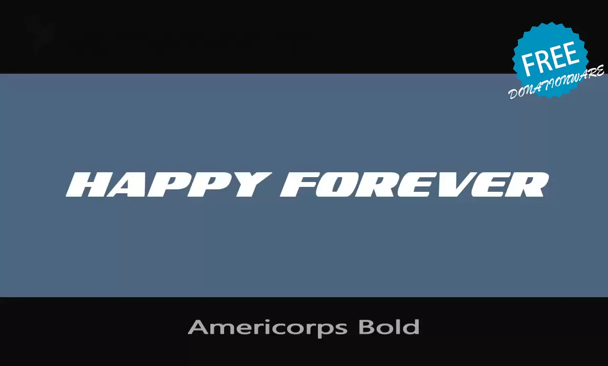 「Americorps-Bold」字体效果图