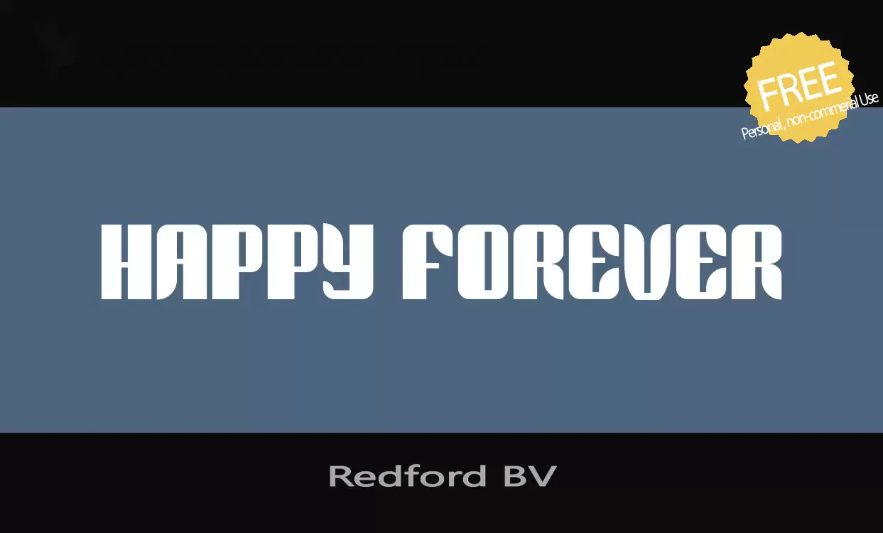 Font Sample of Redford-BV