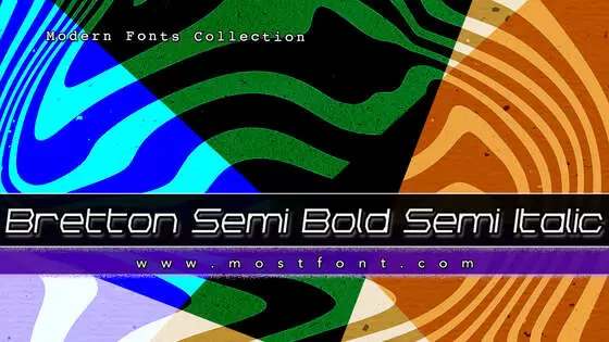 「Bretton-Semi-Bold-Semi-Italic」字体排版样式