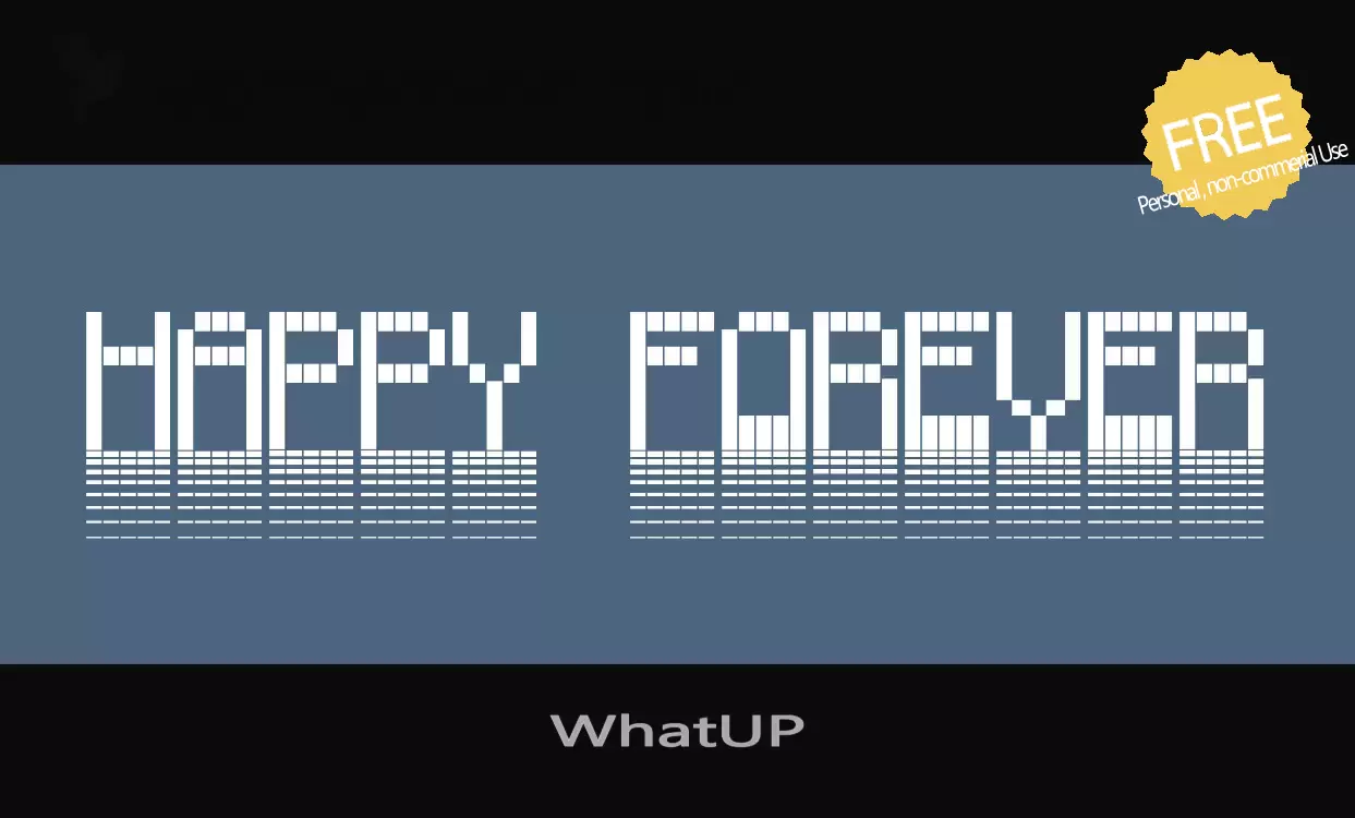 「WhatUP」字体效果图