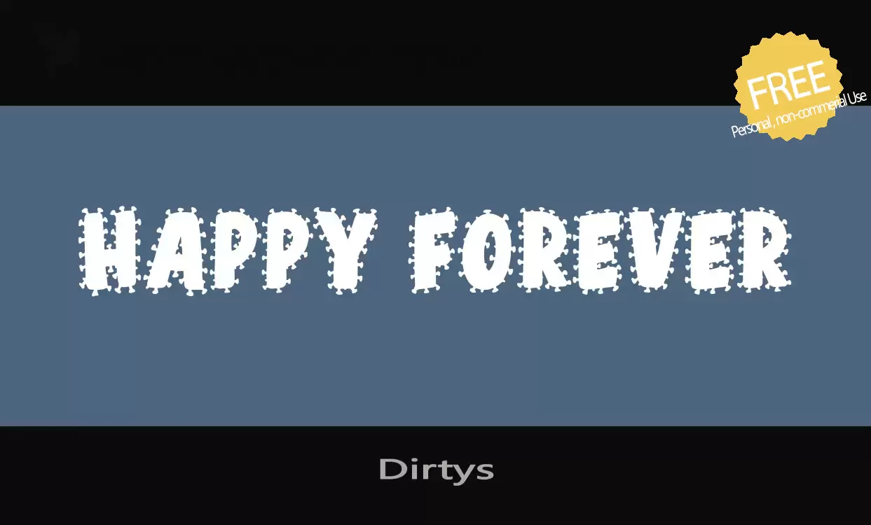 Font Sample of Dirtys