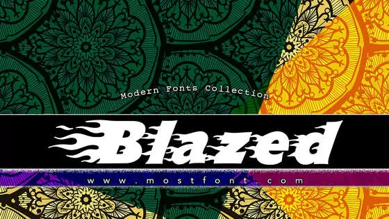 「Blazed」字体排版图片