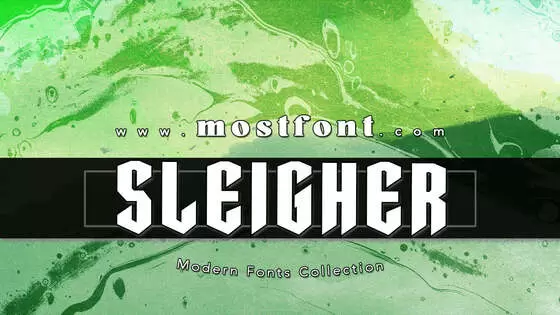 「Sleigher」字体排版图片