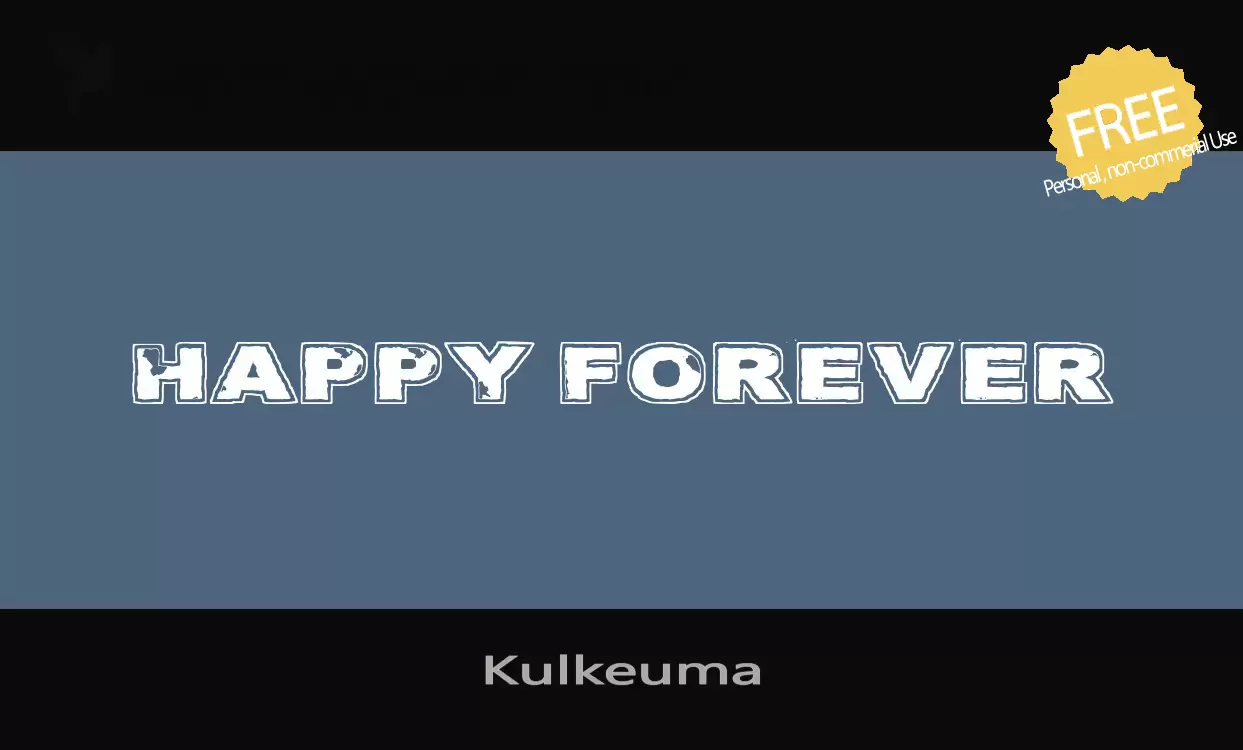 Font Sample of Kulkeuma