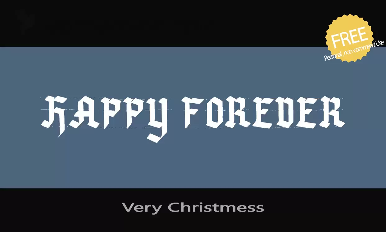 「Very-Christmess」字体效果图