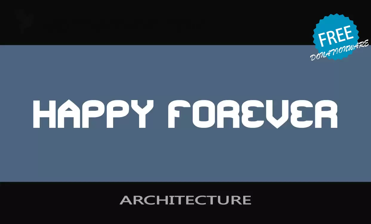 Font Sample of ARCHITECTURE