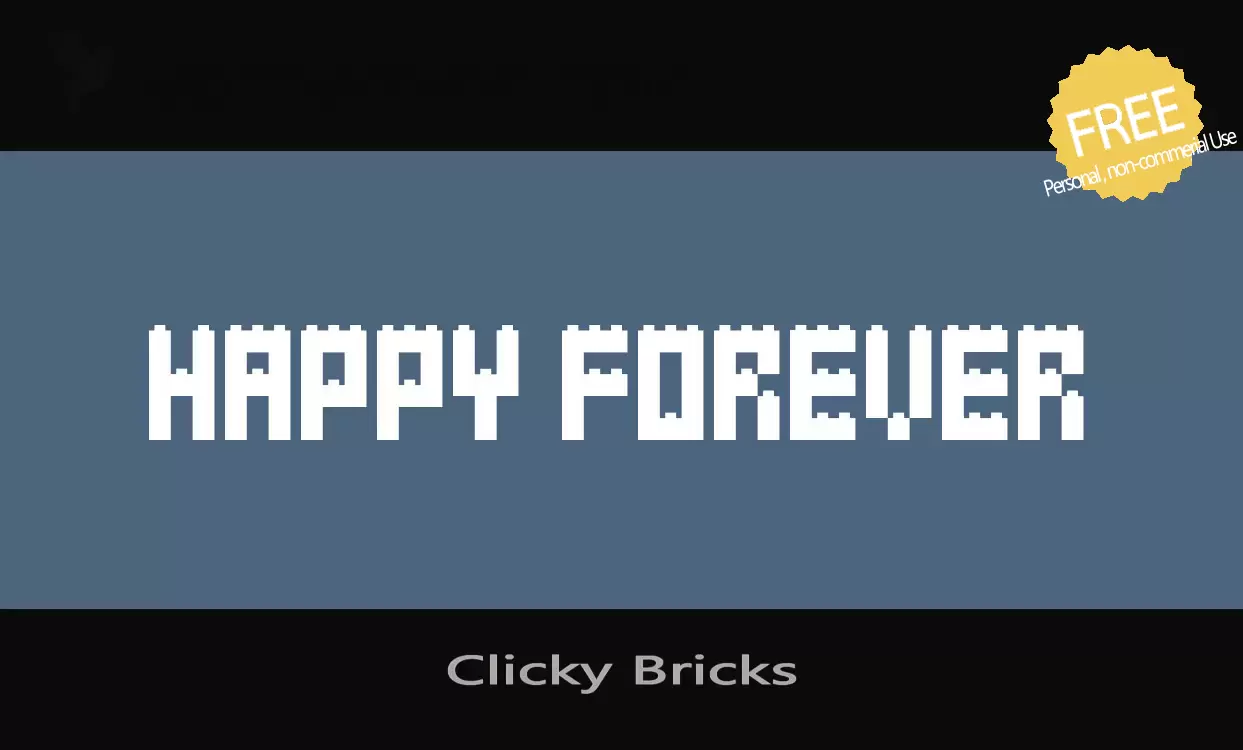 Font Sample of Clicky-Bricks