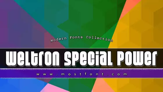 Typographic Design of Weltron-Special-Power