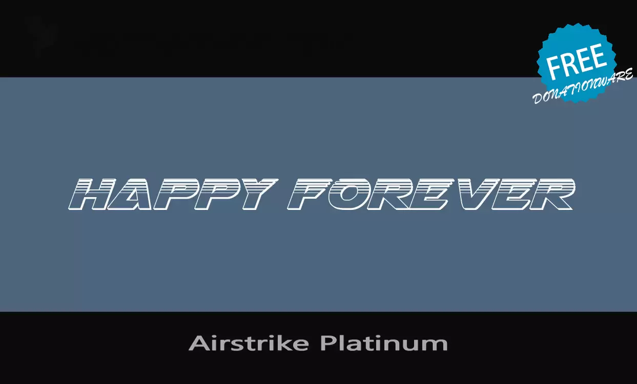 「Airstrike-Platinum」字体效果图