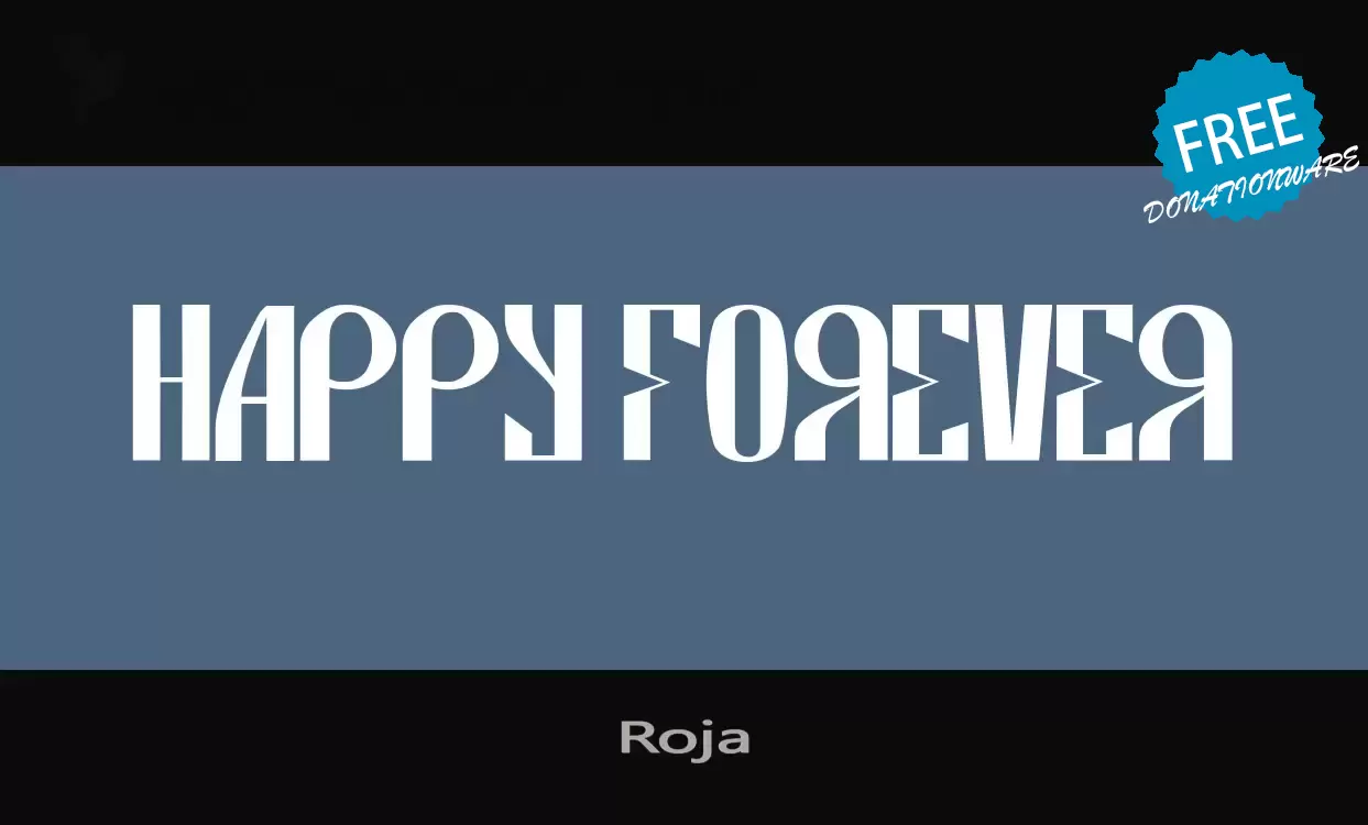 Font Sample of Roja