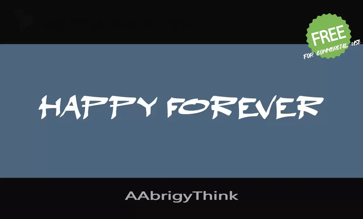 「AAbrigyThink」字体效果图