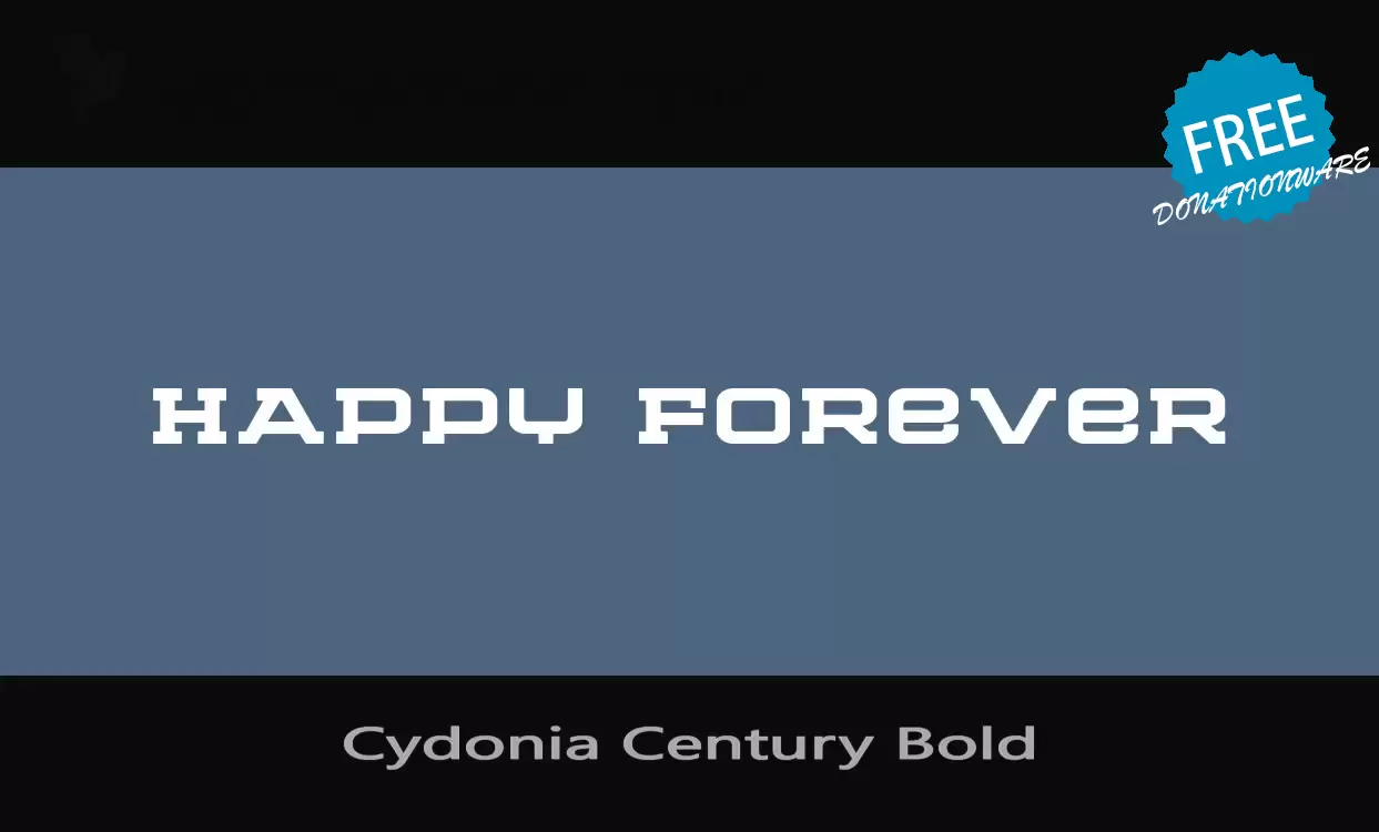 Font Sample of Cydonia-Century-Bold