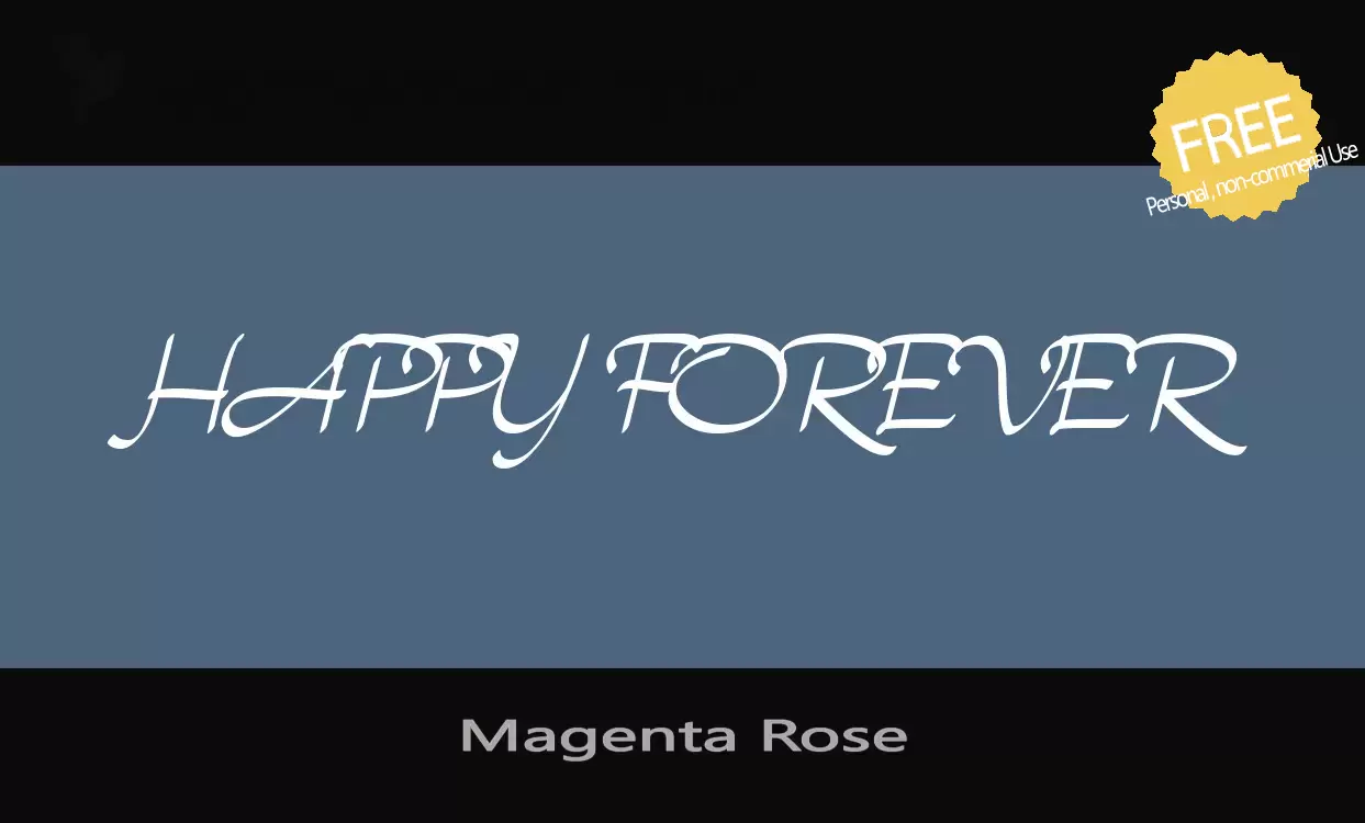 「Magenta-Rose」字体效果图