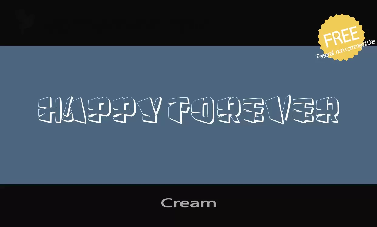 「Cream」字体效果图