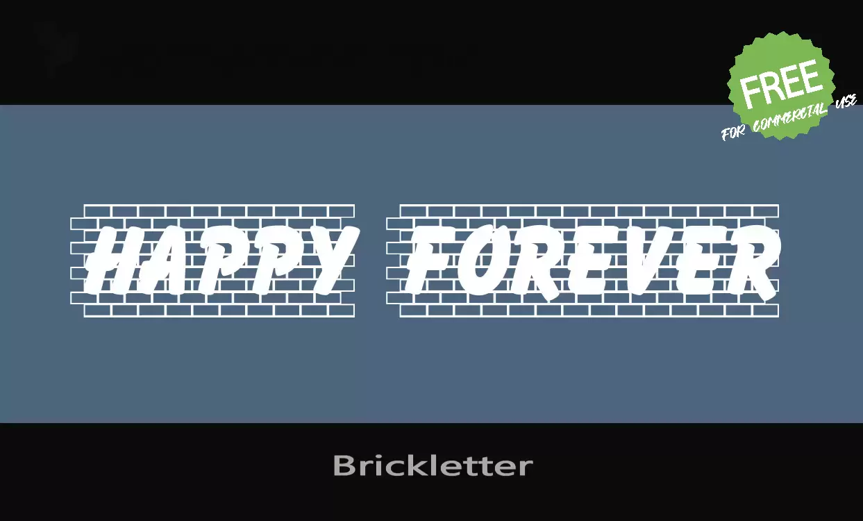 「Brickletter」字体效果图