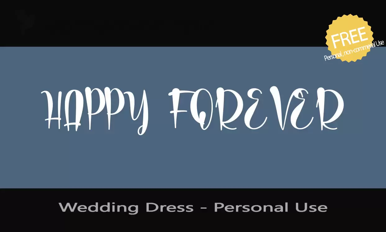 「Wedding-Dress---Personal-Use」字体效果图