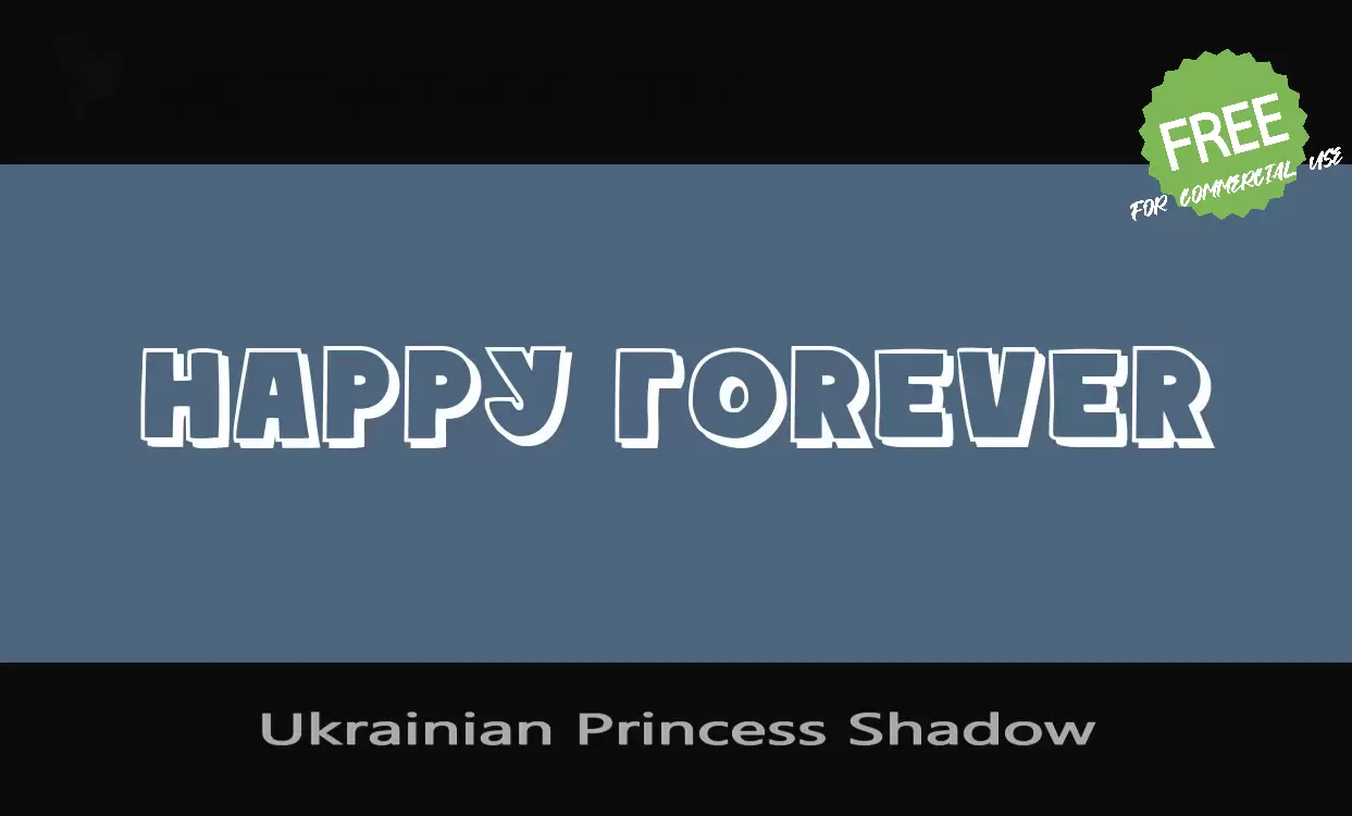 「Ukrainian-Princess-Shadow」字体效果图