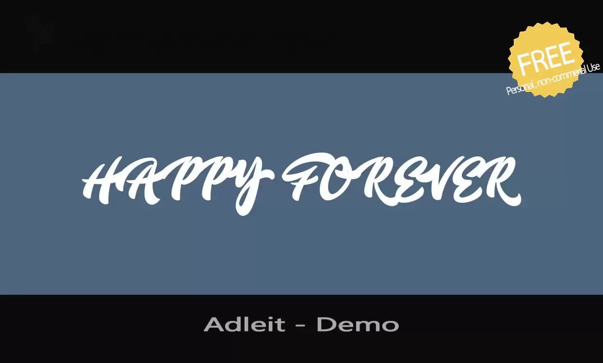 Font Sample of Adleit---Demo