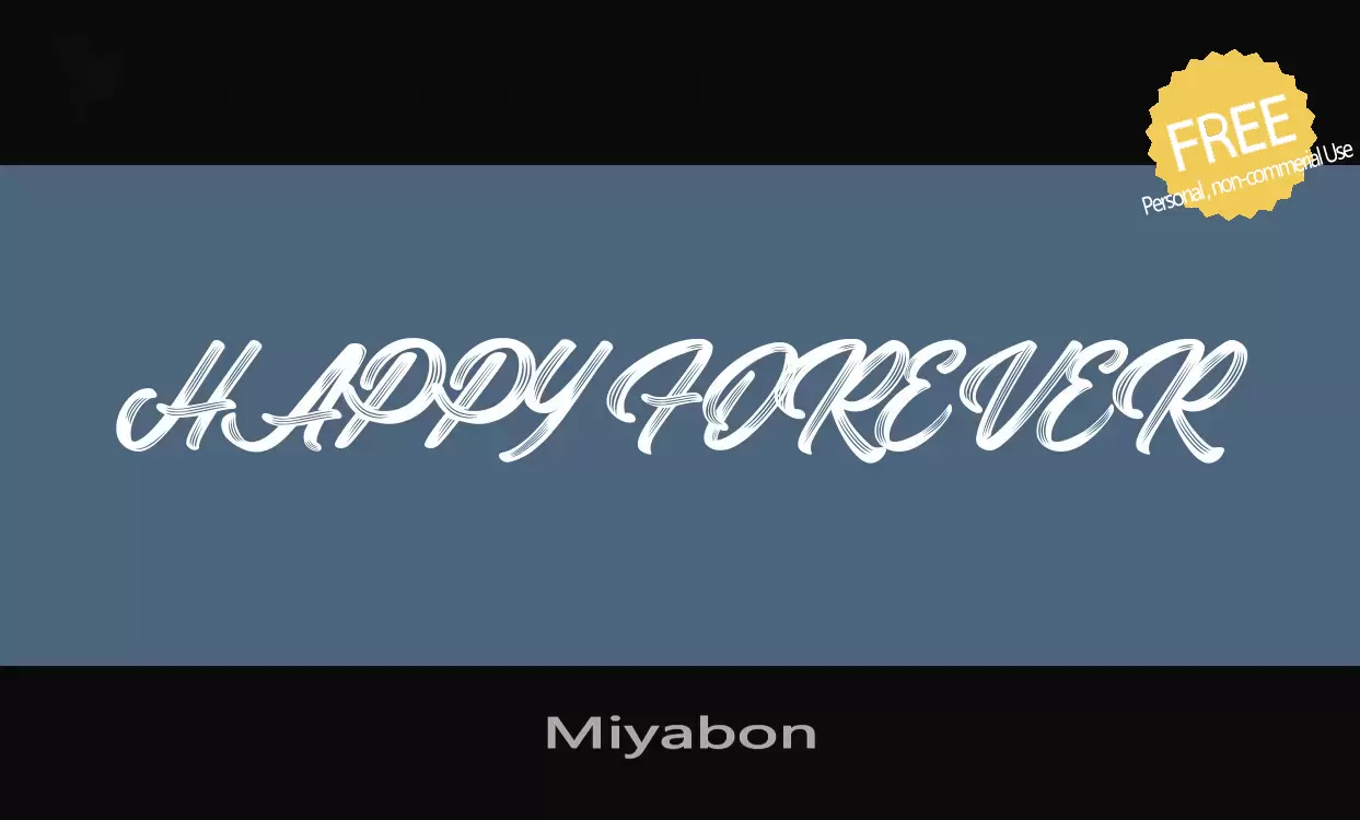 Font Sample of Miyabon