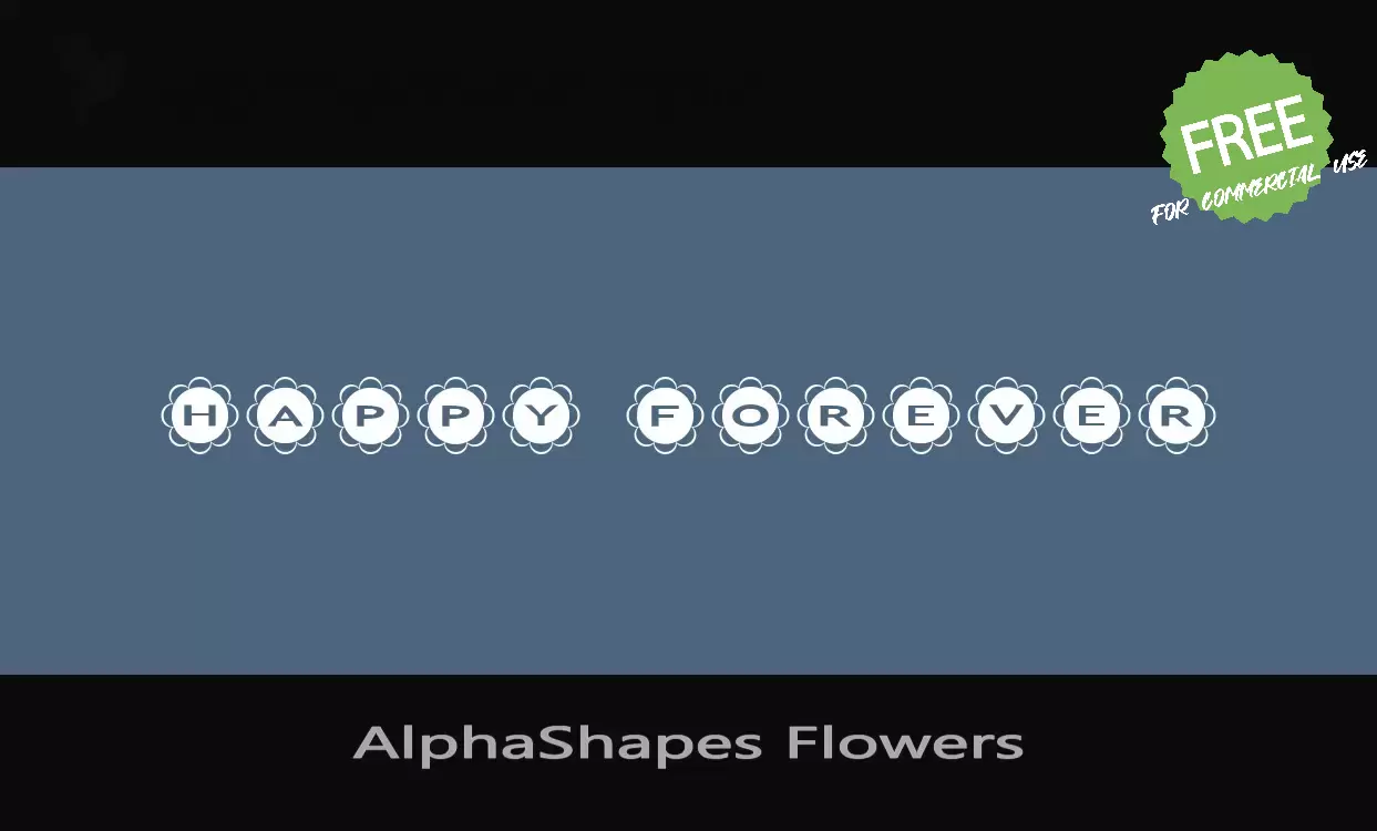 Font Sample of AlphaShapes-Flowers