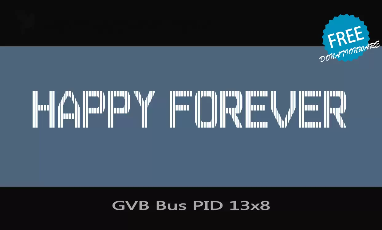 Font Sample of GVB-Bus-PID-13x8