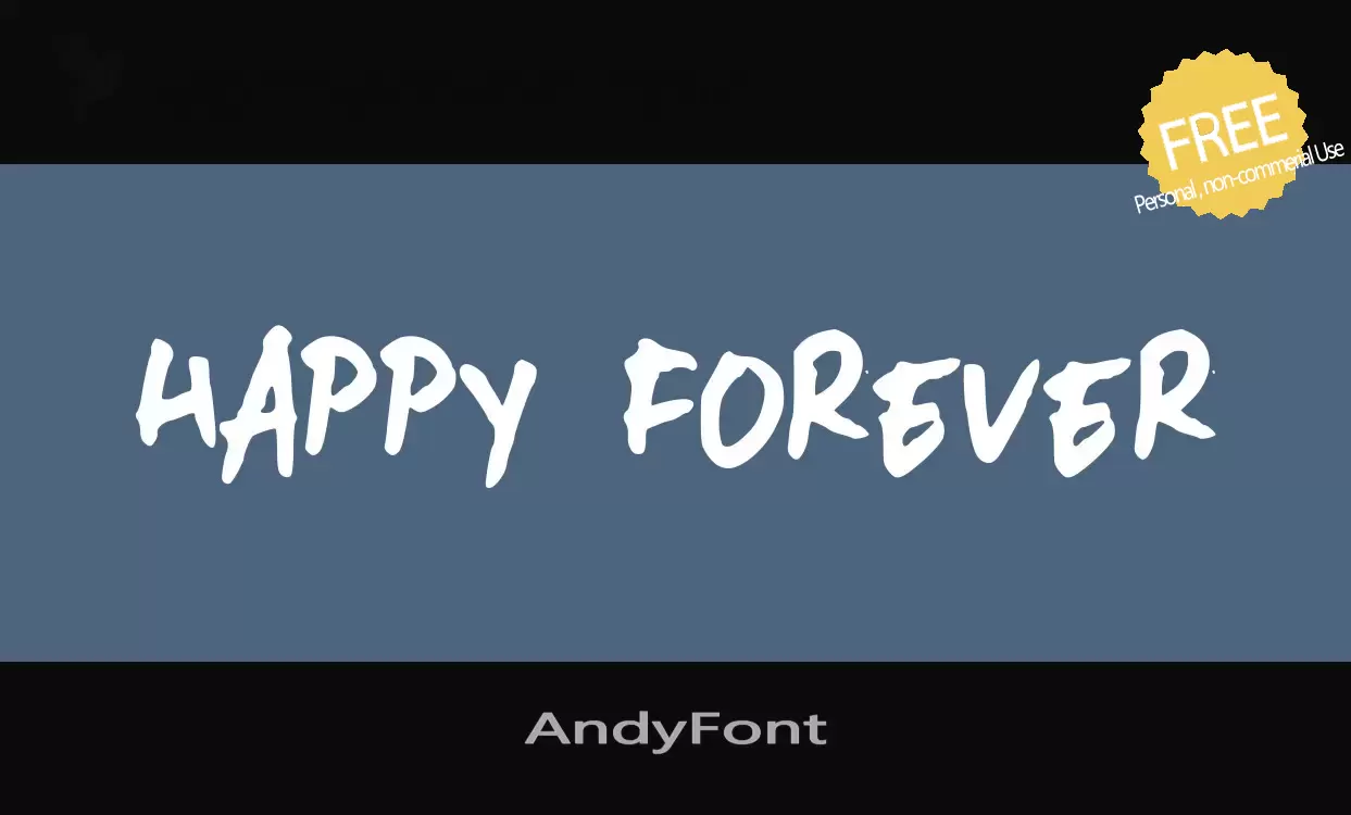 「AndyFont」字体效果图