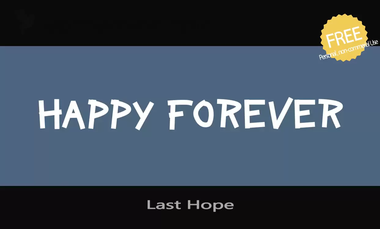 Font Sample of Last-Hope