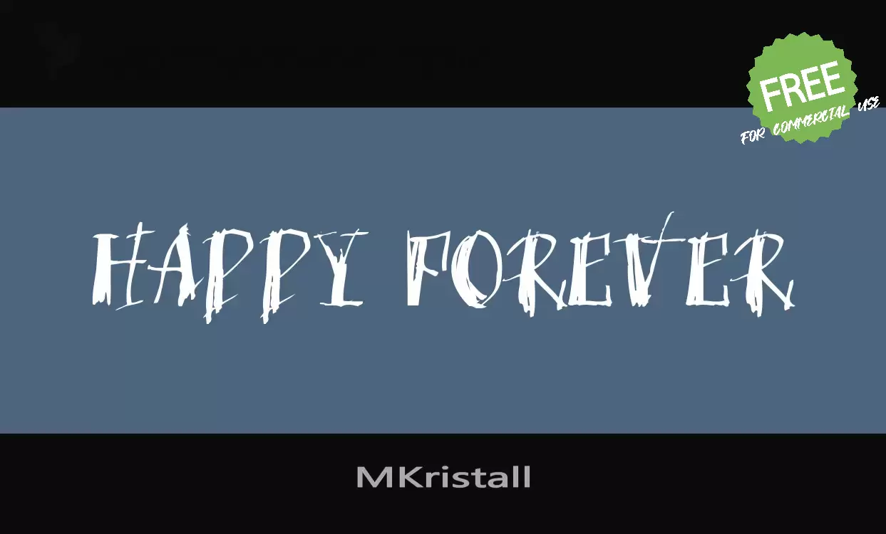 「MKristall」字体效果图