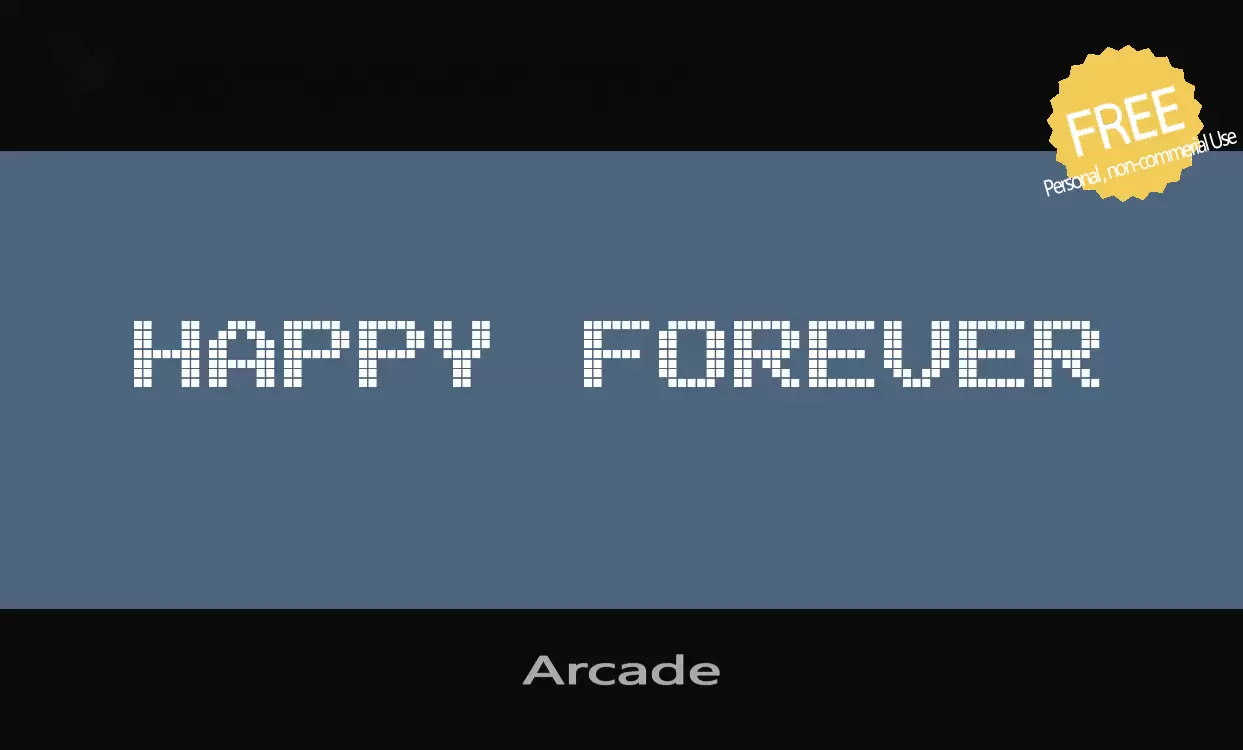 Font Sample of Arcade