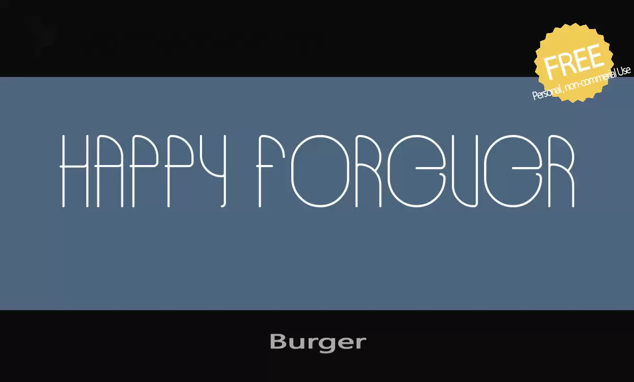 「Burger」字体效果图