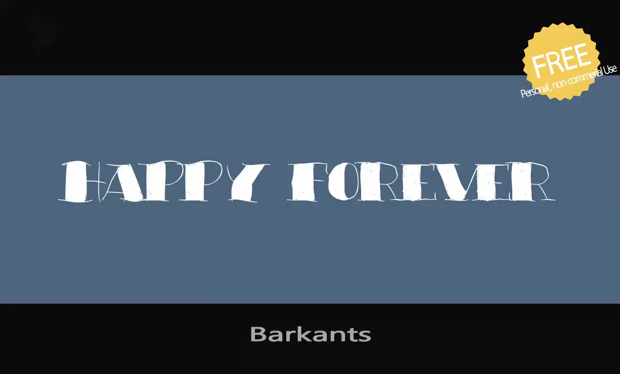 「Barkants」字体效果图