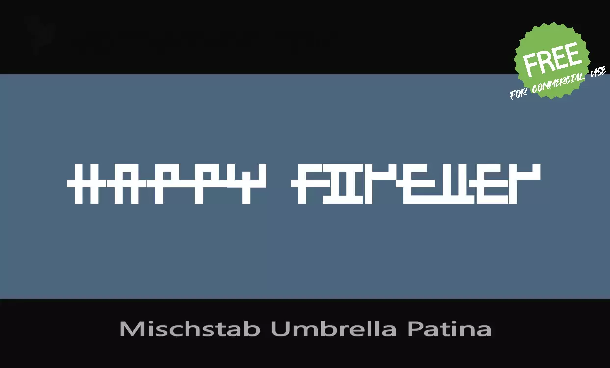 「Mischstab-Umbrella-Patina」字体效果图