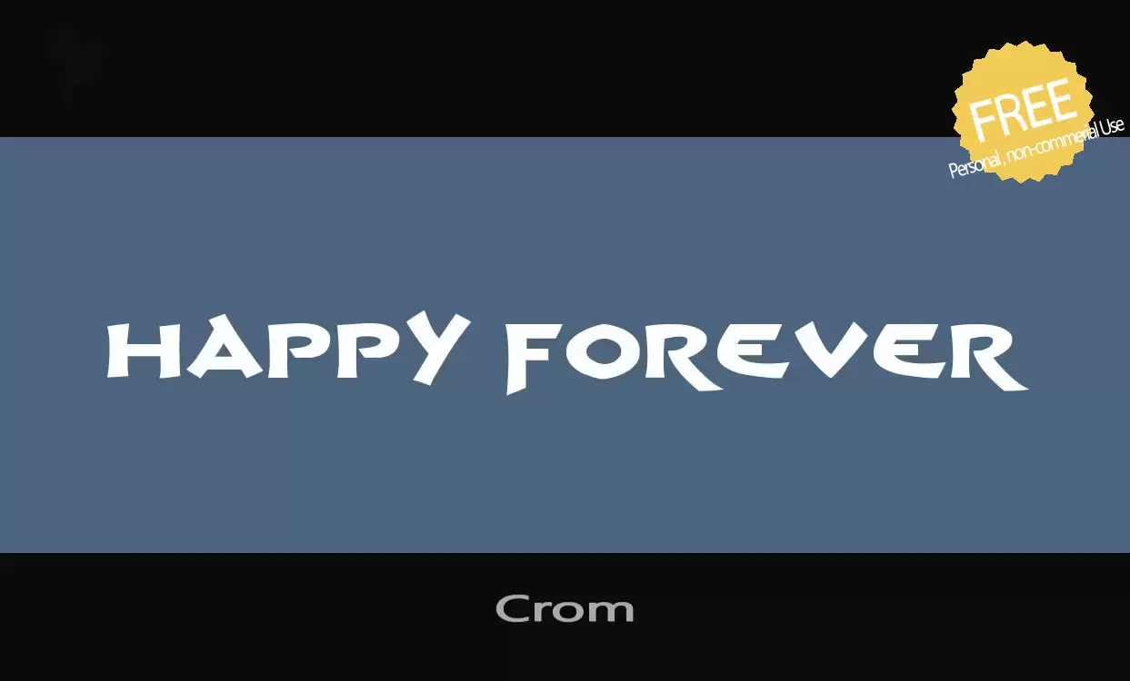 Font Sample of Crom