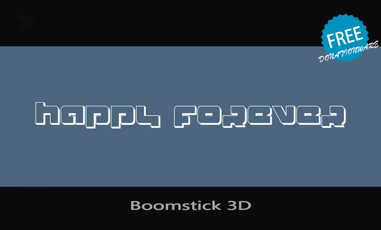 「Boomstick-3D」字体效果图