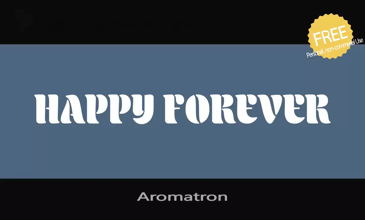 「Aromatron」字体效果图