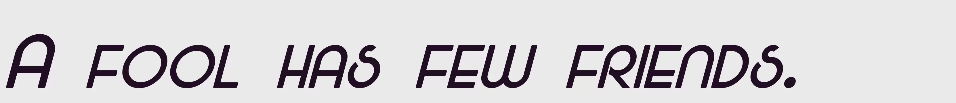 「Majel Italic」字体效果图