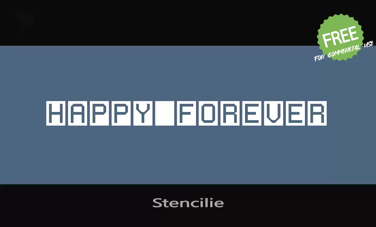 「Stencilie」字体效果图