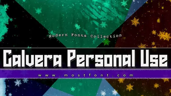 Typographic Design of Calvera-Personal-Use