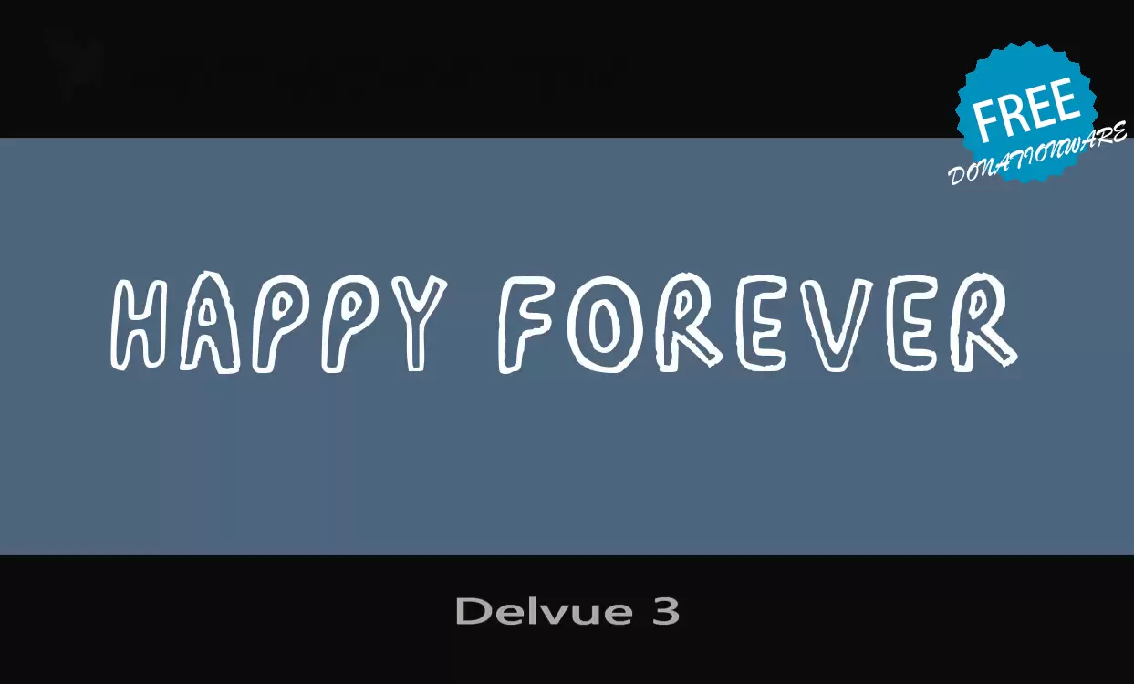 「Delvue-3」字体效果图