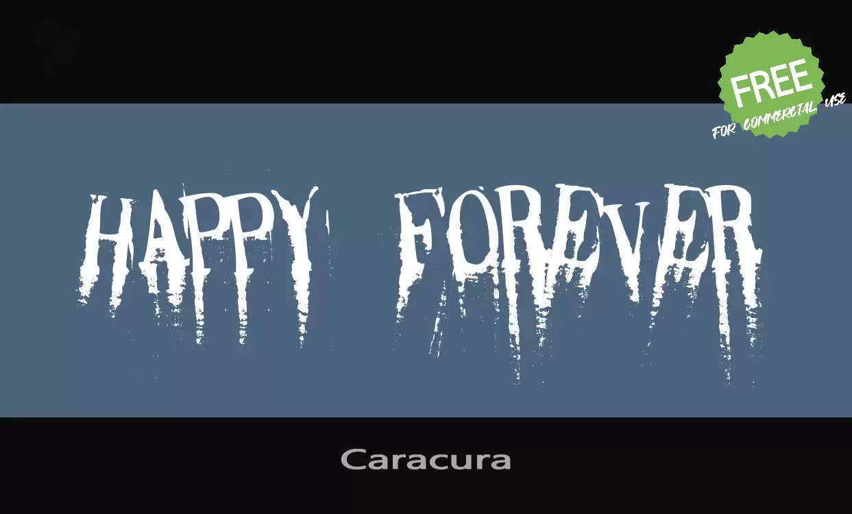 Font Sample of Caracura