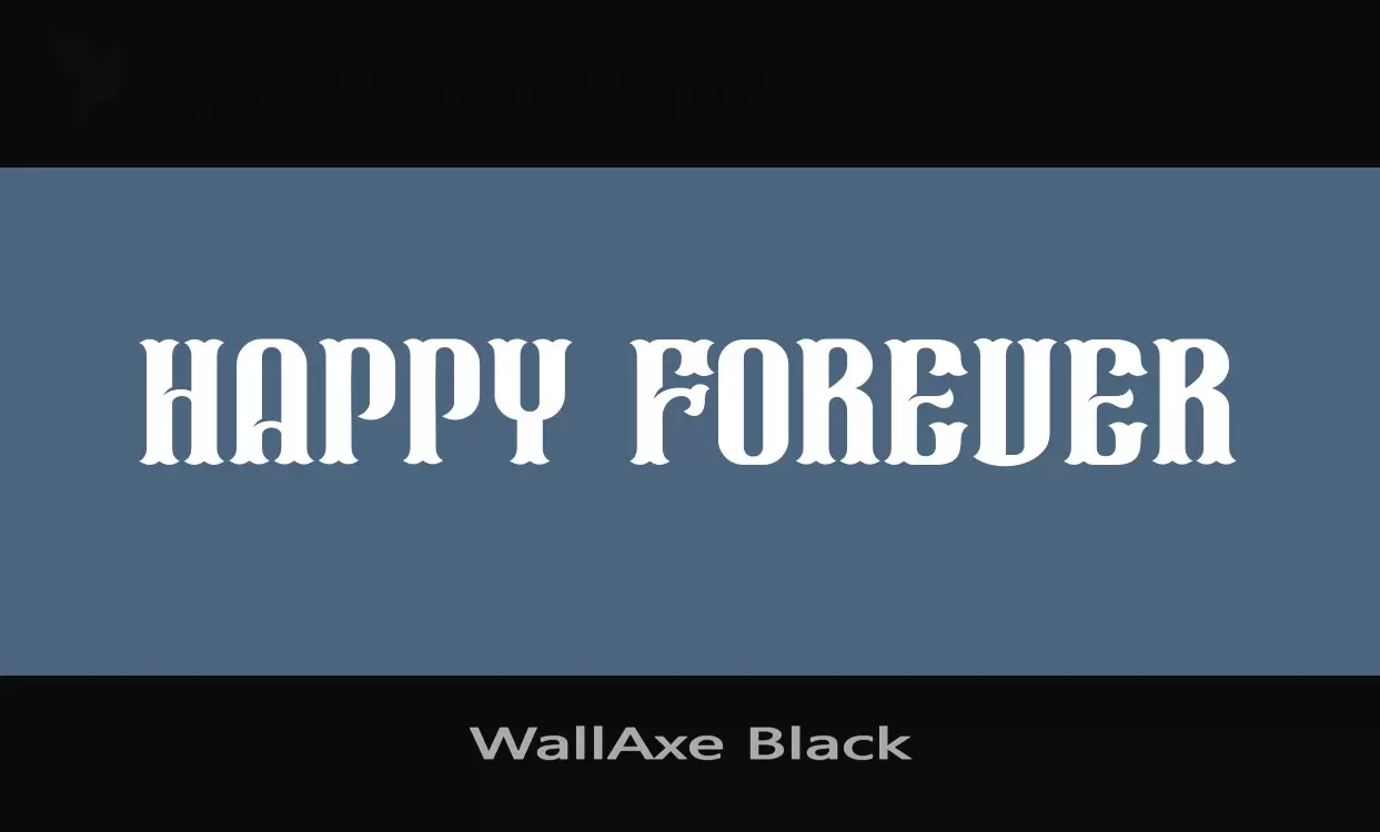 「WallAxe-Black」字体效果图