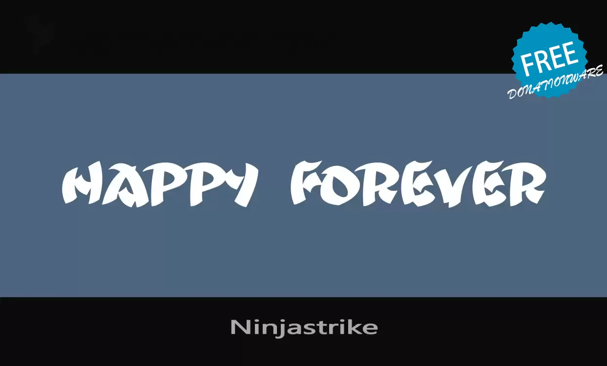 Font Sample of Ninjastrike