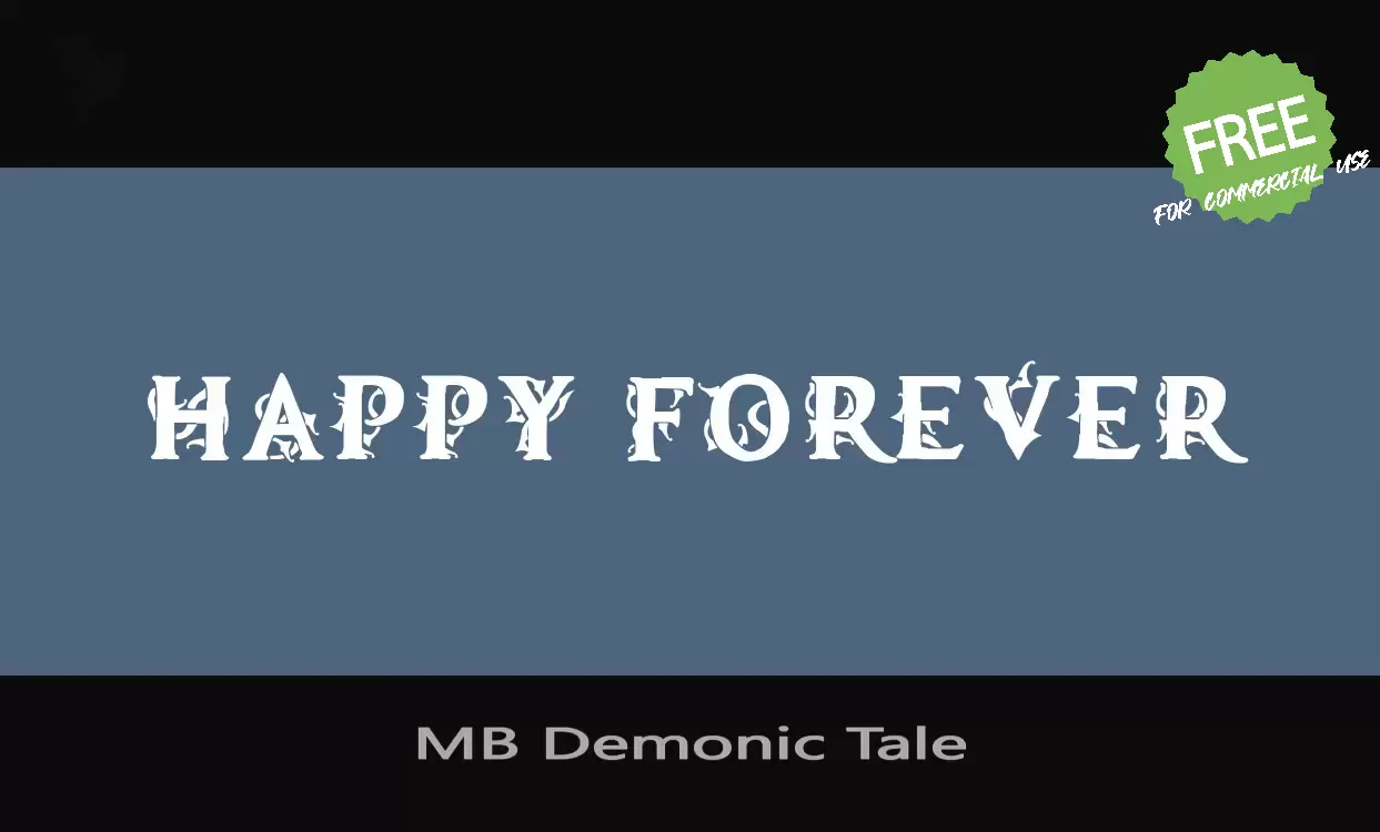 「MB-Demonic-Tale」字体效果图