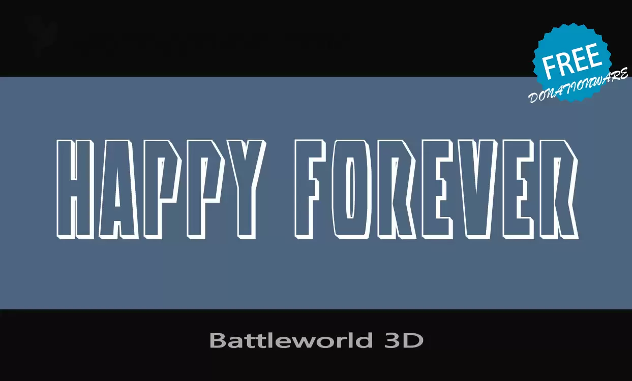 「Battleworld-3D」字体效果图