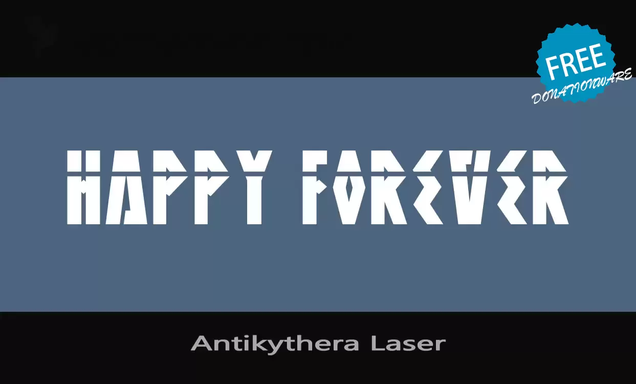 Font Sample of Antikythera-Laser