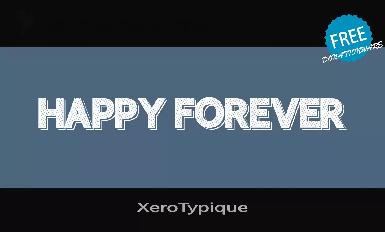 Font Sample of XeroTypique