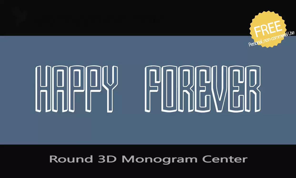 Font Sample of Round-3D-Monogram-Center